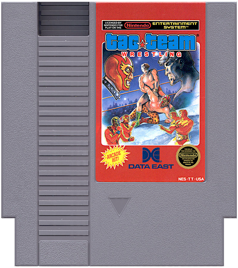 Tag Team Wrestling Nintendo Entertainment System NES for sports wrestling video game fans featuring classic tag team matches multiple wrestler teams arcade style grappling fast paced ring action competitive gameplay retro Nintendo entertainment collectible gaming appeal cartridge