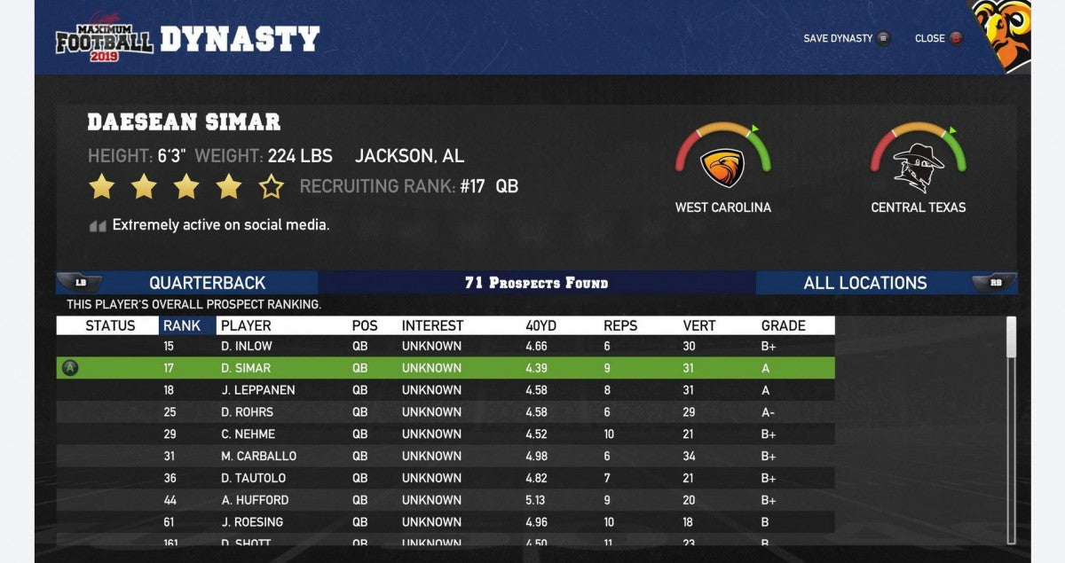 Doug Flutie's Maximum Football 2019 Championship Edition – Xbox One (XONE) gameplay for American football sports simulation game