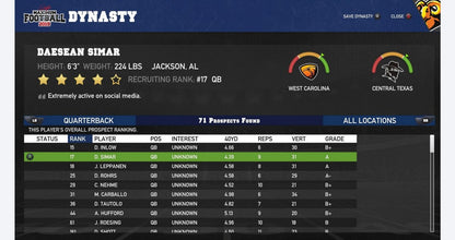 Doug Flutie's Maximum Football 2019 Championship Edition – Xbox One (XONE) gameplay for American football sports simulation game