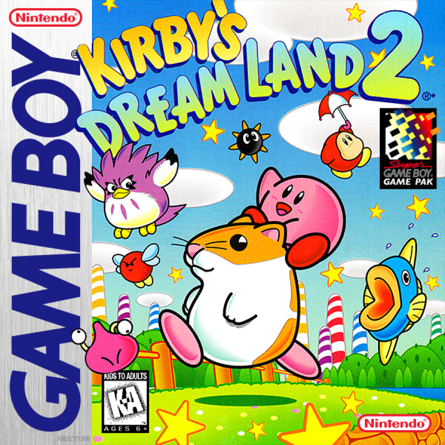 Kirby's Dream Land 2 cover art for Game Boy (GB) video game