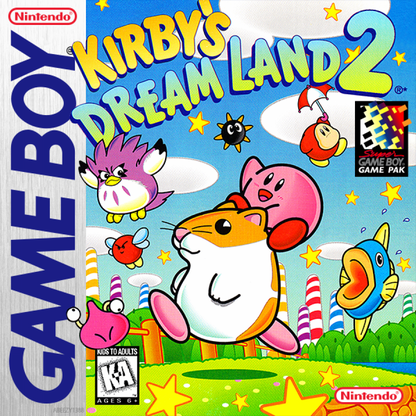 Kirby's Dream Land 2 cover art for Game Boy (GB) video game