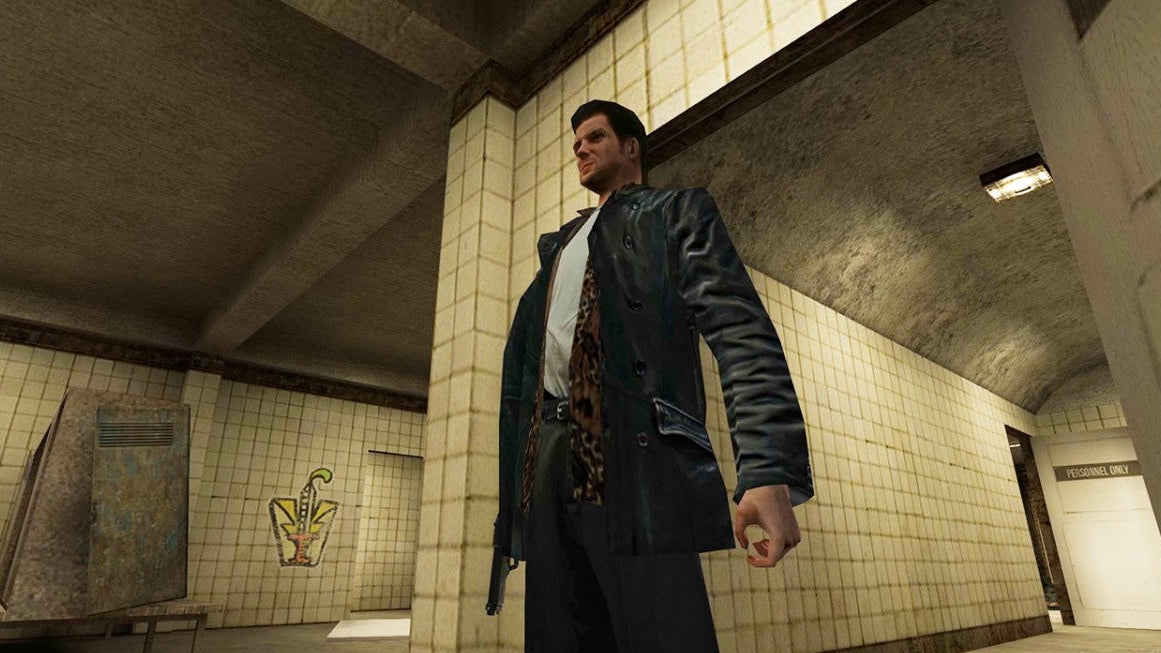Max Payne PS2 Sony PlayStation 2 third person shooter noir action game bullet time slow motion combat gritty crime story revenge narrative Remedy Entertainment cinematic gameplay noir atmosphere retro gaming PlayStation 2 software video game title gameplay