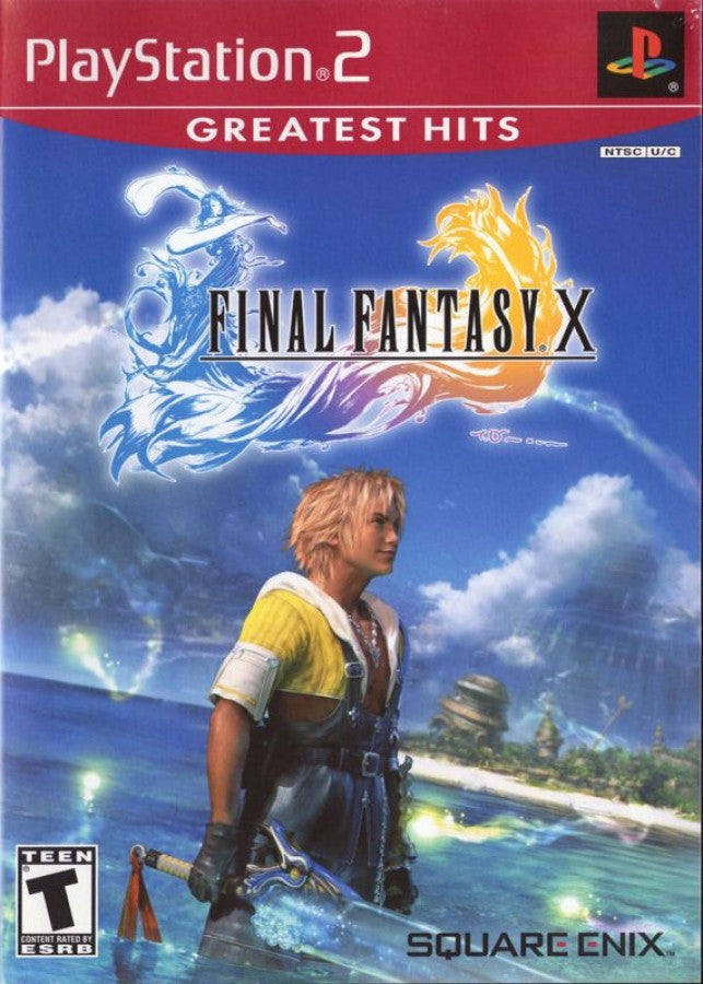 Final Fantasy X [Greatest Hits] cover art for PlayStation 2 (PS2) fantasy role-playing adventure video game