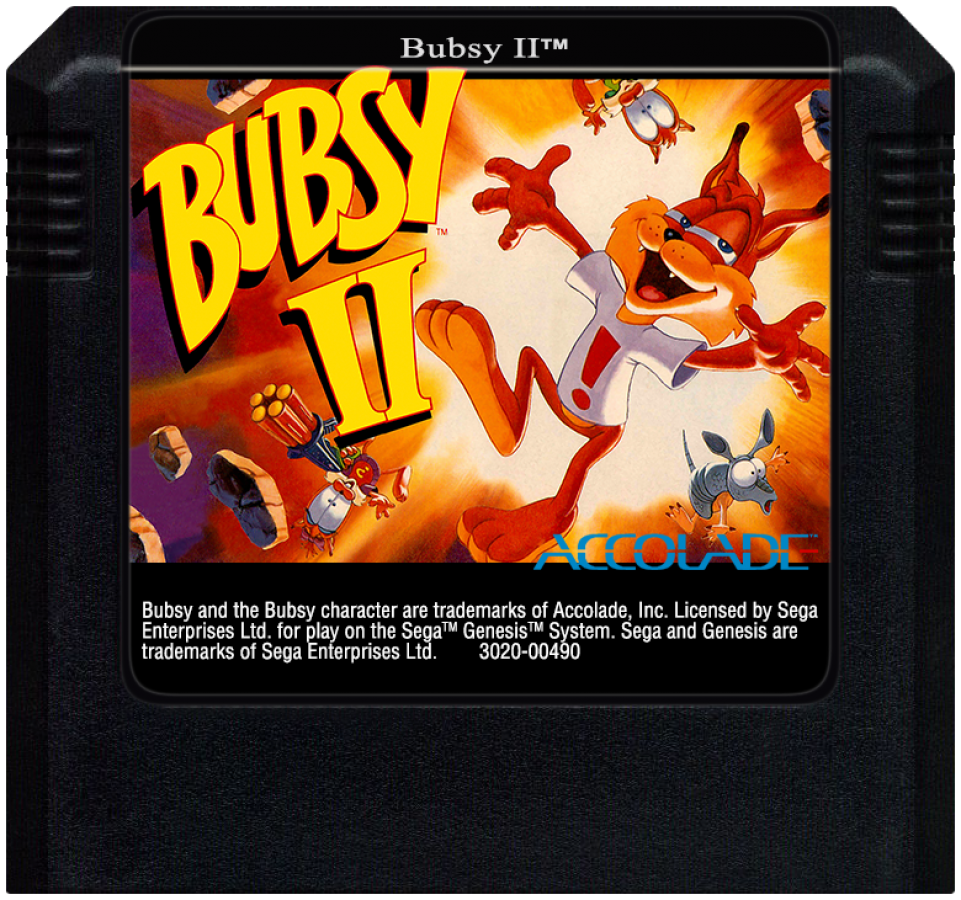 Bubsy II cartridge for Sega Genesis (GEN) video game