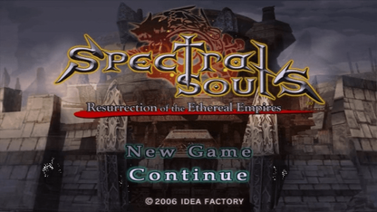 Spectral Souls Resurrection of the Ethereal Empires PlayStation Portable PSP for tactical role playing video game fans featuring turn based strategy combat grid based battles character customization fantasy storytelling multiple playable characters challenging missions and deep tactical gameplay collectible gaming appeal gameplay