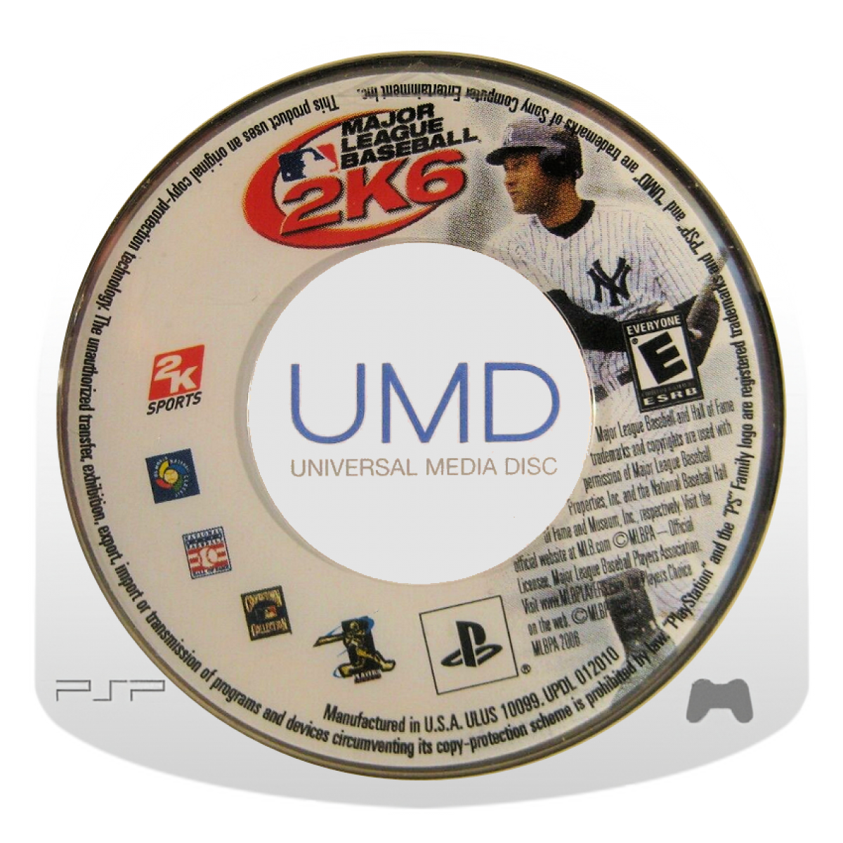 Major League Baseball 2K6 PSP baseball sports game with portable pitching batting and season play simulation disc