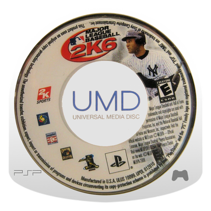 Major League Baseball 2K6 PSP baseball sports game with portable pitching batting and season play simulation disc
