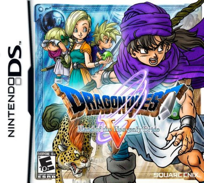 Dragon Quest V: Hand of the Heavenly Bride cover art for Nintendo DS (DS) fantasy JRPG adventure video game
