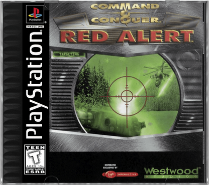 Command and Conquer Red Alert cover art for PlayStation 1 PS1 video game