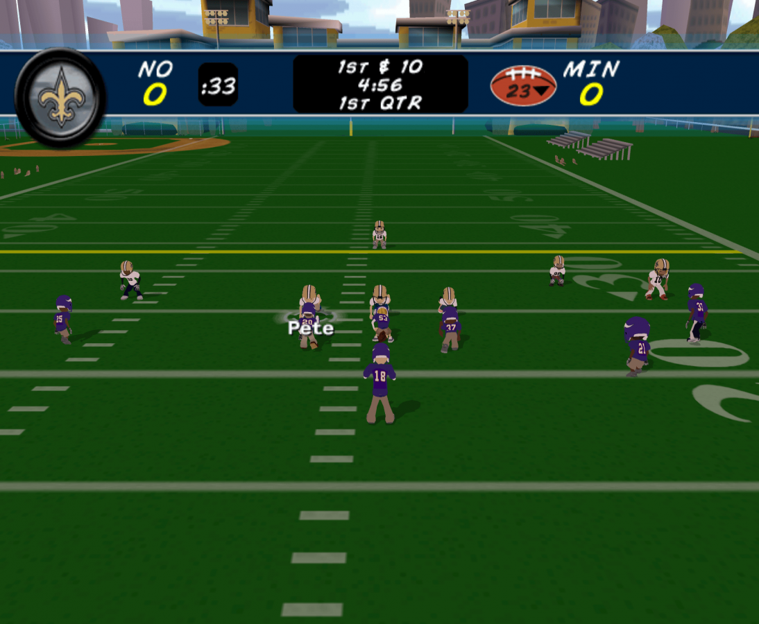 Retro Backyard Football Wii inspired design featuring family friendly arcade sports gameplay aesthetic cartoon style football action kid focused backyard athletes colorful stadium fun motion controlled Nintendo Wii gaming nostalgia presentation gameplay