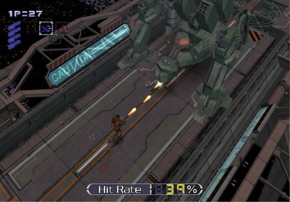 Neo Contra PS2 Sony PlayStation 2 run and gun action shooter Contra series arcade style top down and third person hybrid gameplay fast paced shooting enemy waves Konami co op action sci fi combat retro gaming PlayStation 2 software video game title gameplay