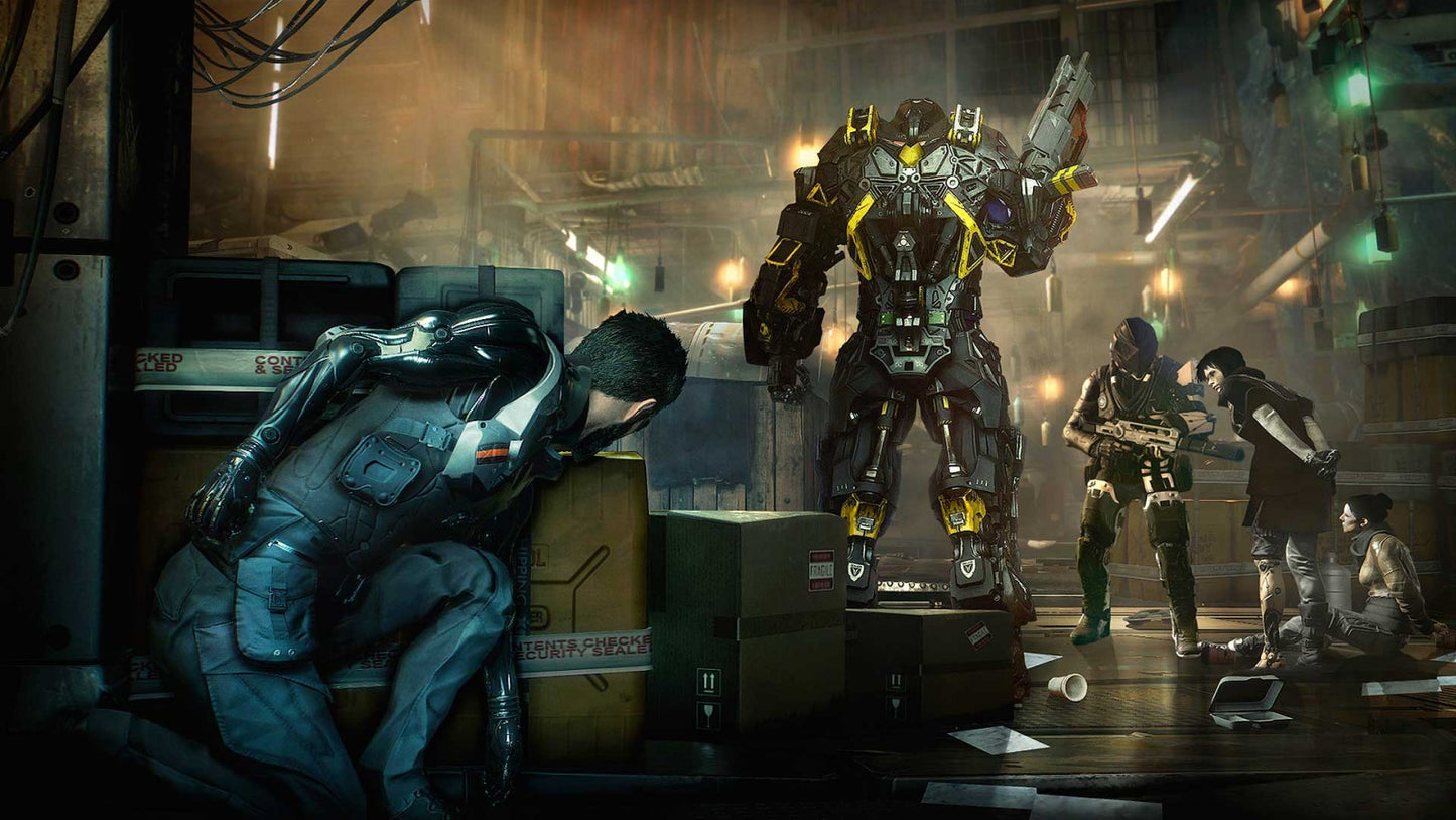 Deus Ex Mankind Divided Day One Edition retro PlayStation 4 video game Deus Ex cyberpunk action RPG stealth futuristic combat sci fi adventure console title PlayStation 4 release gameplay