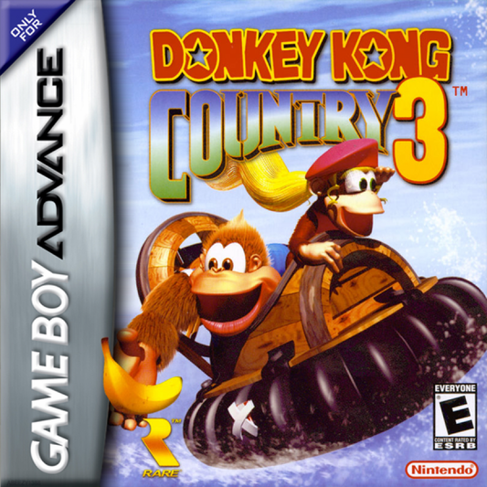 Donkey Kong Country 3 cover art for Game Boy Advance (GBA) video game