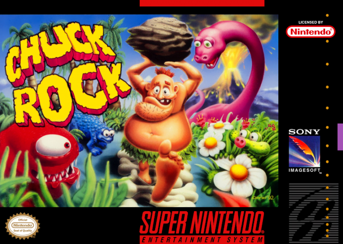 Chuck Rock cover art for Super Nintendo Entertainment System (SNES) video game