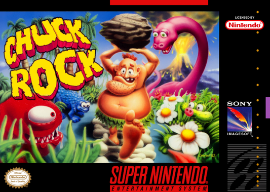 Chuck Rock cover art for Super Nintendo Entertainment System (SNES) video game