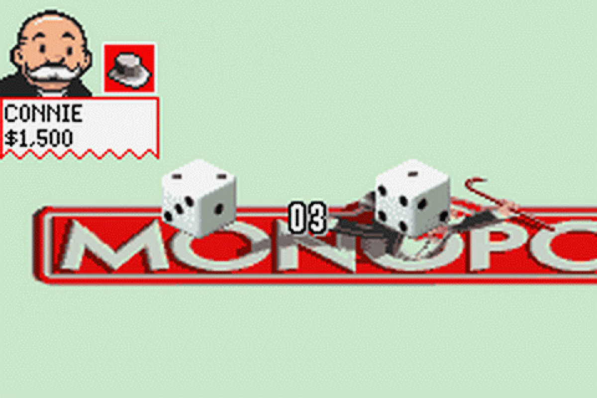 Game Boy Advance Monopoly board game simulation gameplay