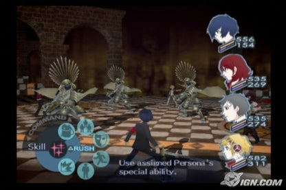 Shin Megami Tensei Persona 3 for PlayStation 2 Japanese role playing game featuring social simulation turn based battles Persona summoning and story driven gameplay 