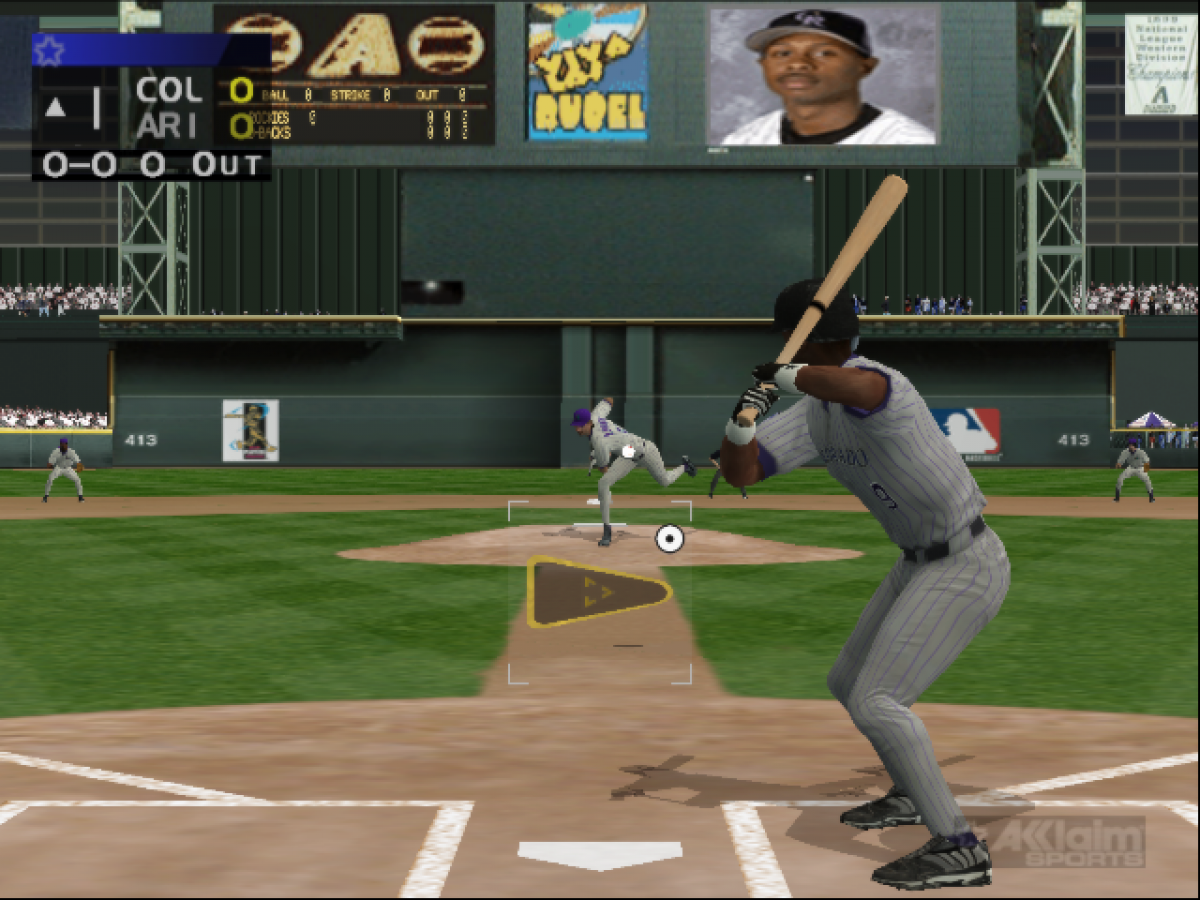 All-Star Baseball 2003 gameplay for GameCube game featuring realistic baseball simulation gameplay and official MLB teams  