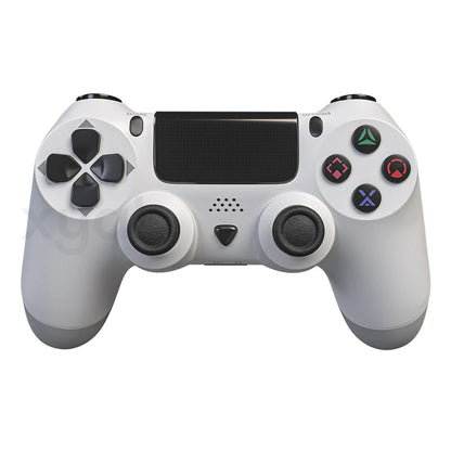 Wireless Bluetooth Controller in Bone White for PlayStation 4 PS4 gaming accessory with ergonomic design rechargeable battery dual analog sticks touchpad and motion controls compatible with PS4 consoles front of controller