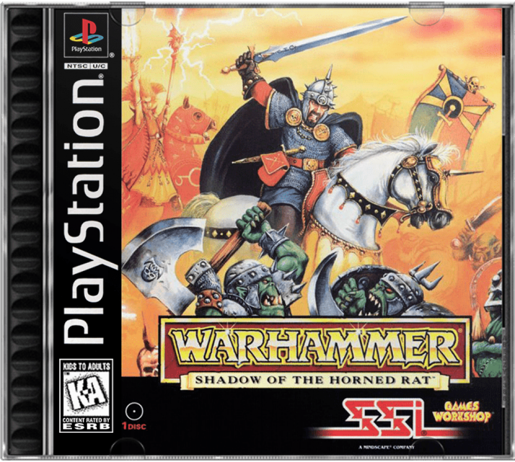 Warhammer: Shadow of the Horned Rat Front Cover Art for this Game– PlayStation 1 (PS1)