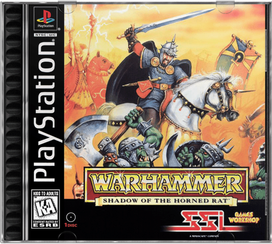 Warhammer: Shadow of the Horned Rat Front Cover Art for this Game– PlayStation 1 (PS1)