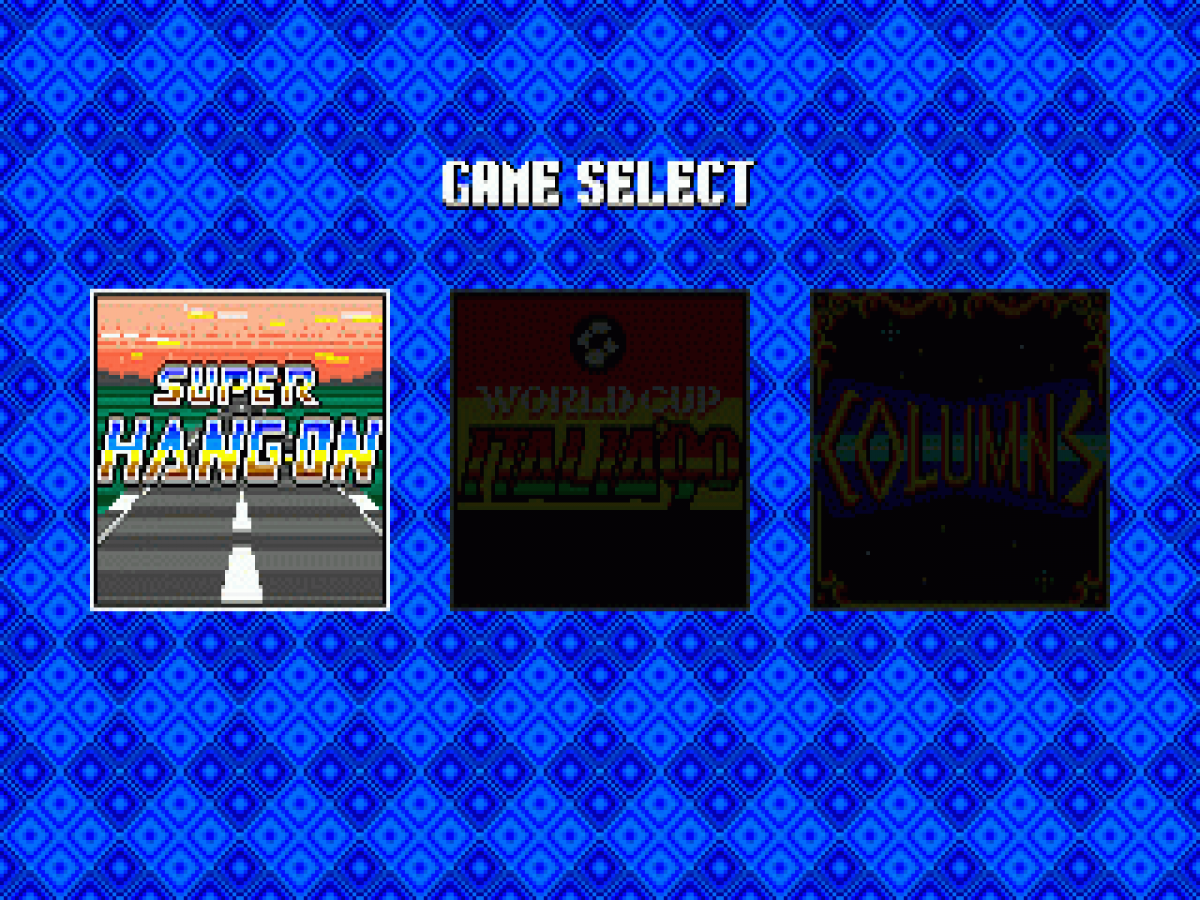 Triple Score title screen for Sega Genesis (GEN) video game