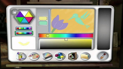 uDraw Studio gameplay for Nintendo Wii (Wii) featuring creative drawing and painting with the uDraw GameTablet, offering tools and artistic effects