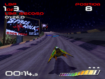 Wipeout PS1 PlayStation 1 futuristic racing game anti gravity racing sci fi high speed arcade gameplay retro video game gameplay