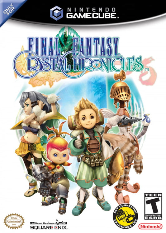 Final Fantasy Crystal Chronicles for Nintendo GameCube action RPG featuring real time combat multiplayer cooperative gameplay story driven adventure and fantasy world exploration front cover
