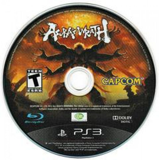 Asura's Wrath disc for PlayStation 3 (PS3) video game