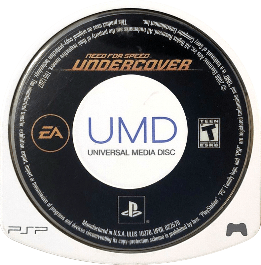 Need for Speed Undercover Complete in Box CIB PlayStation Portable PSP for racing video game fans featuring high speed street racing undercover police storyline exotic sports cars intense pursuits vehicle customization arcade style driving multiplayer modes collectible gaming appeal UMD disc