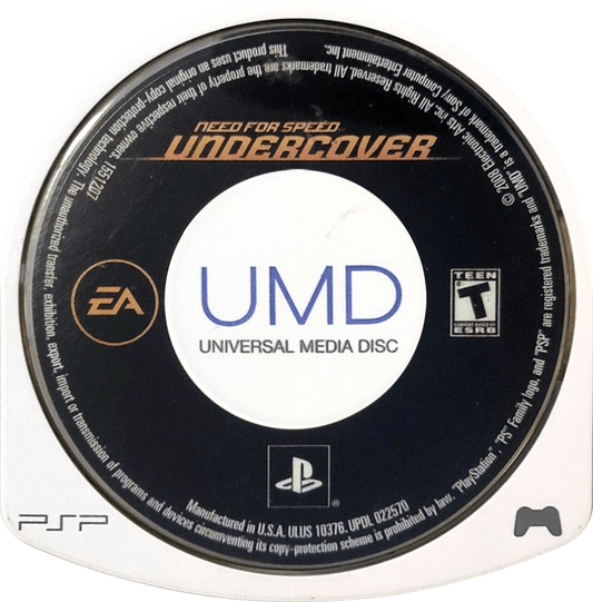 Need for Speed Undercover Complete in Box CIB PlayStation Portable PSP for racing video game fans featuring high speed street racing undercover police storyline exotic sports cars intense pursuits vehicle customization arcade style driving multiplayer modes collectible gaming appeal UMD disc