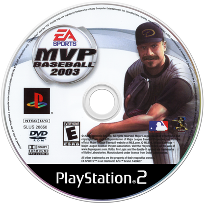 MVP Baseball 2003 – PlayStation 2 (PS2) baseball sports video game disc