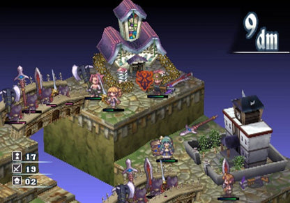 Makai Kingdom Chronicles of the Sacred Tome game for the PlayStation 2 featuring tactical RPG gameplay with grid free movement humorous storylines character customization and strategic battles in a colorful Netherworld setting gameplay