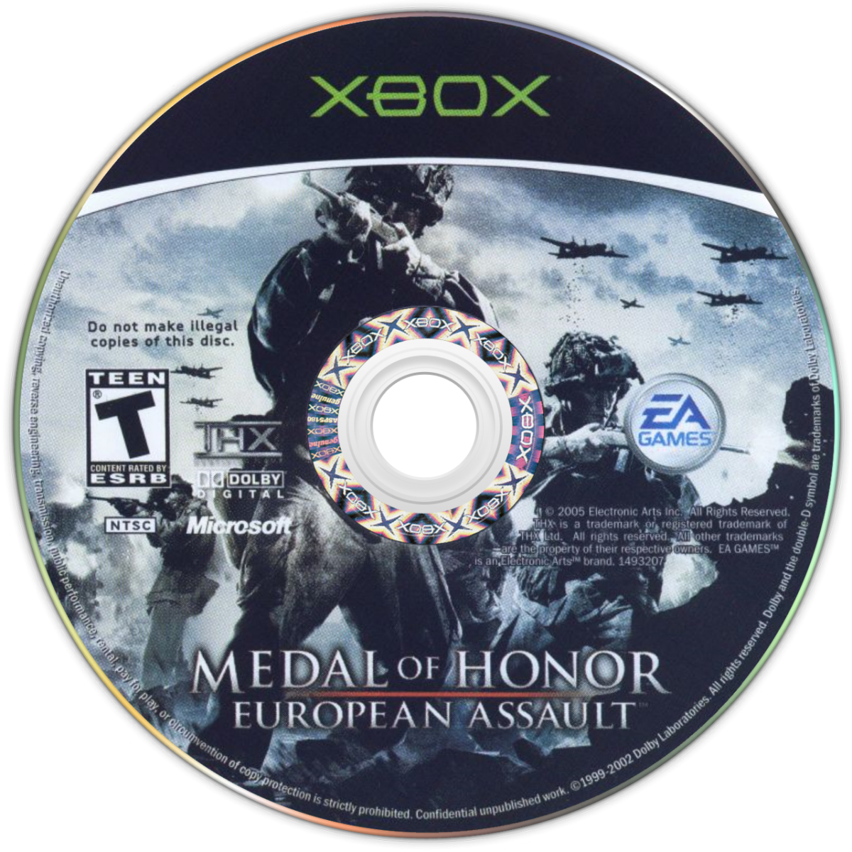 Medal of Honor European Assault game featuring WWII first-person shooter action, immersive historical battles, and cinematic combat missions disc