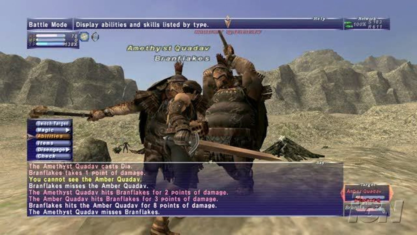 Final Fantasy XI gameplay for PlayStation 2 (PS2) video game