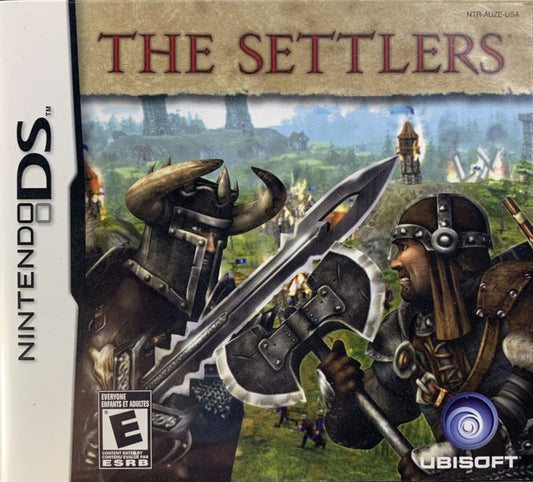 The Settlers cover art for Nintendo DS (DS) strategy simulation video game
