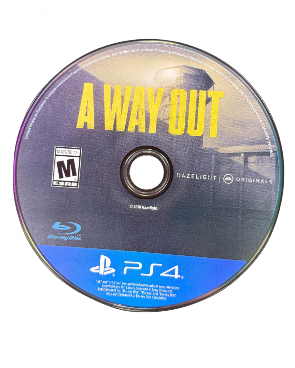 A Way Out for PS4 featuring cooperative story-driven action and split-screen prison escape gameplay disc