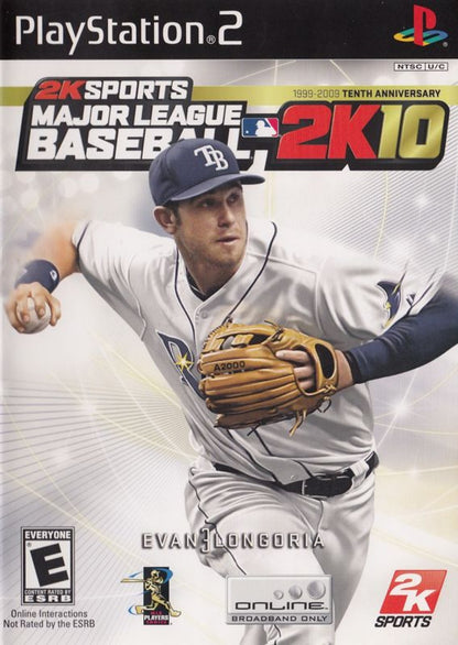 Major League Baseball 2K10 cover art for PlayStation 2 (PS2) baseball video game. 