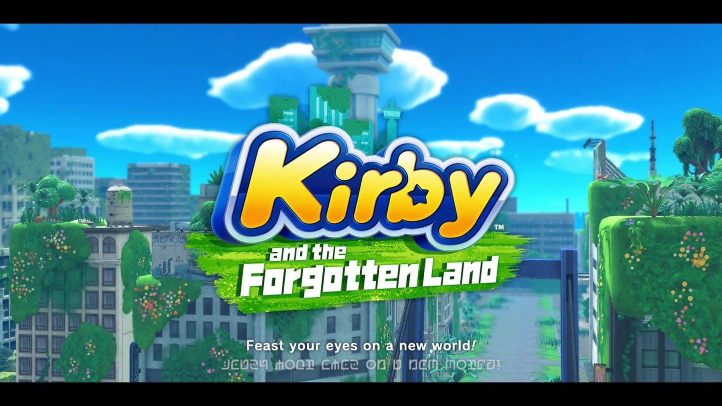 Kirby and the Forgotten Land titlepage for Nintendo Switch (NS) video game