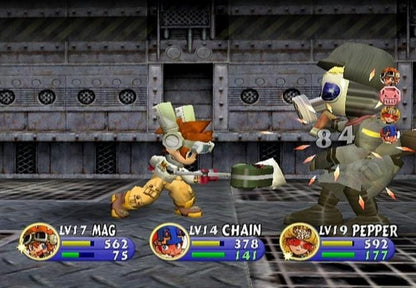 Evolution Worlds GameCube Nintendo GameCube JRPG role playing game dungeon crawling turn based combat sci fi fantasy storyline Evolution series compilation exploration treasure hunting classic RPG gameplay Sting retro gaming GameCube software video game title gameplay