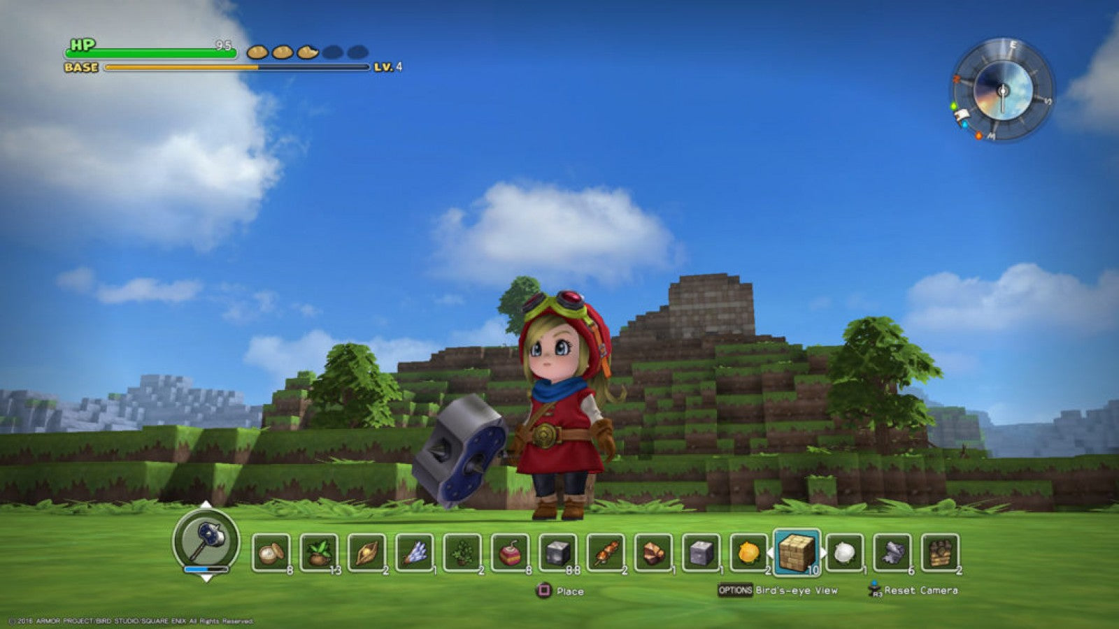 Dragon Quest Builders Day One Edition PS4 game featuring creative sandbox building, action RPG gameplay, and bonus Day One content set in the Dragon Quest universe gameplay screenshot