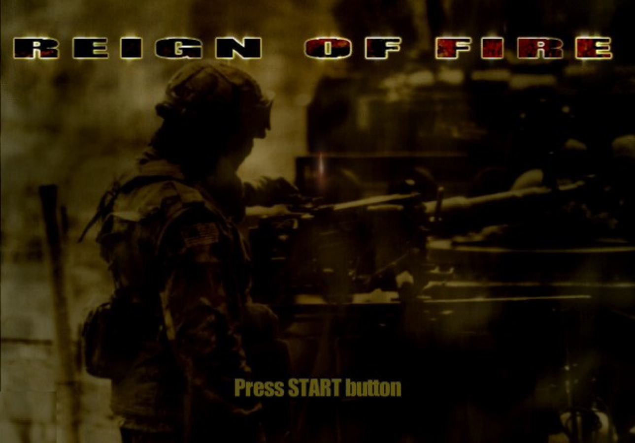 Reign of Fire PS2 PlayStation 2 action shooter dragon combat game retro video game title screen