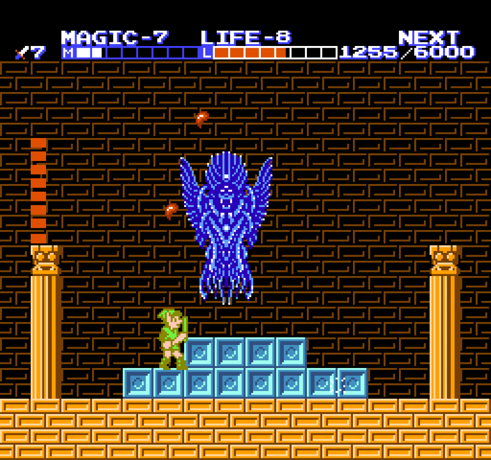 The Legend of Zelda II The Adventure of Link Nintendo Entertainment System NES for retro video game enthusiasts featuring side scrolling action role playing gameplay overworld exploration challenging sword combat magic abilities dungeon exploration classic Nintendo adventure and collectible gaming appeal gameplay
