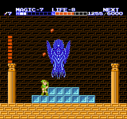 The Legend of Zelda II The Adventure of Link Nintendo Entertainment System NES for retro video game enthusiasts featuring side scrolling action role playing gameplay overworld exploration challenging sword combat magic abilities dungeon exploration classic Nintendo adventure and collectible gaming appeal gameplay