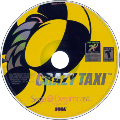Crazy Taxi disc art for Sega Dreamcast (DC) video game