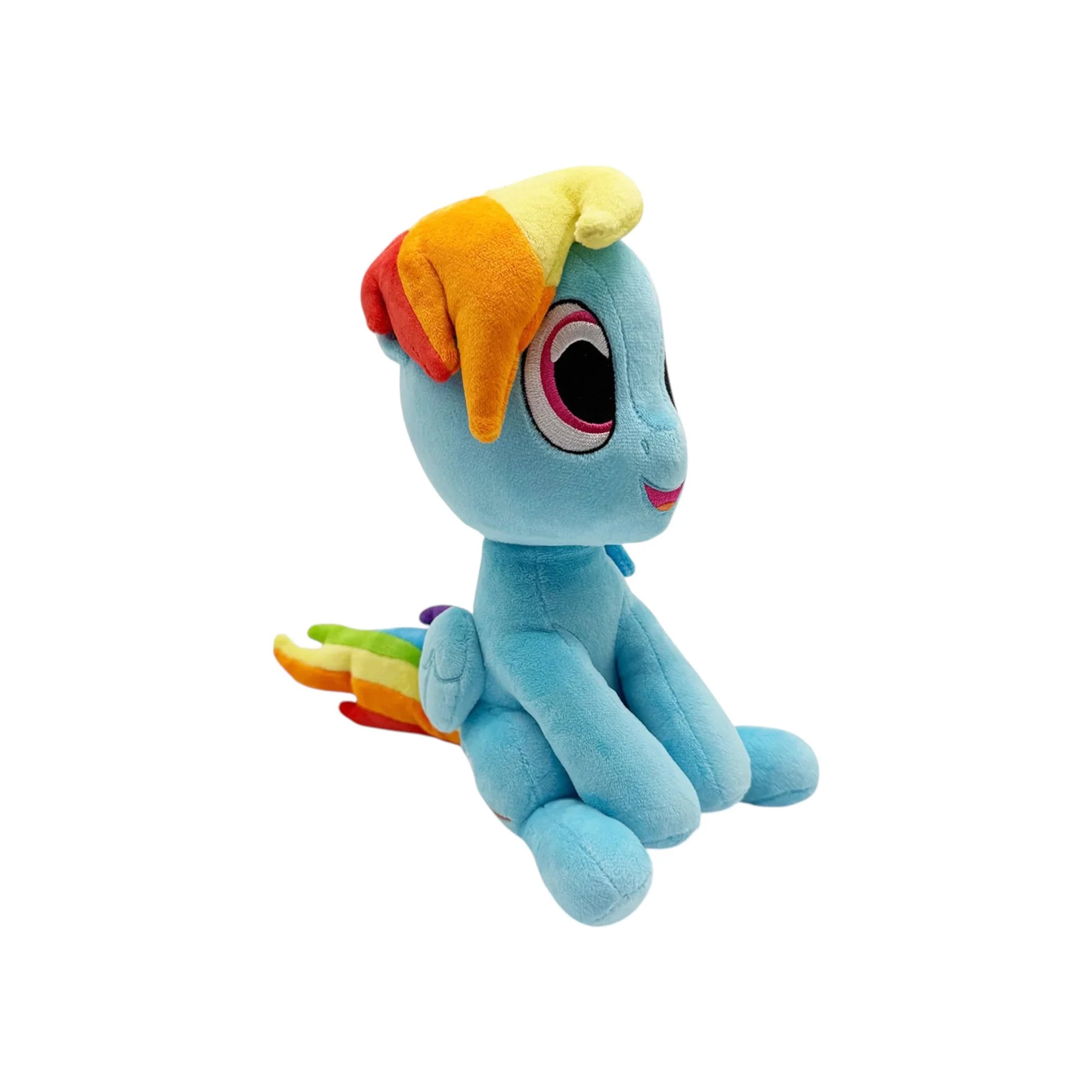 Rainbow Dash 9 Inch Plush featuring My Little Pony inspired character design soft collectible plush colorful embroidered details display worthy craftsmanship fan favorite character and collectible gaming appeal