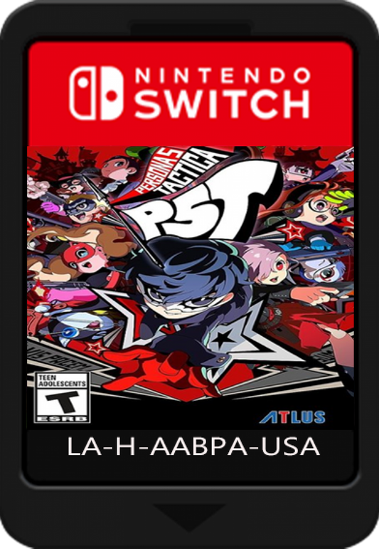 Persona 5 Tactica Nintendo Switch inspired design featuring tactical strategy role playing adventure aesthetic Phantom Thieves squad combat grid based battles stylish anime visuals character driven storytelling turn based gameplay and vibrant fantasy revolution presentation cartridge