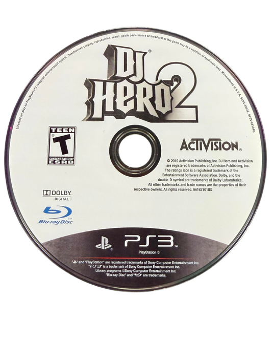 DJ Hero 2 disc for PlayStation 3 (PS3) video game