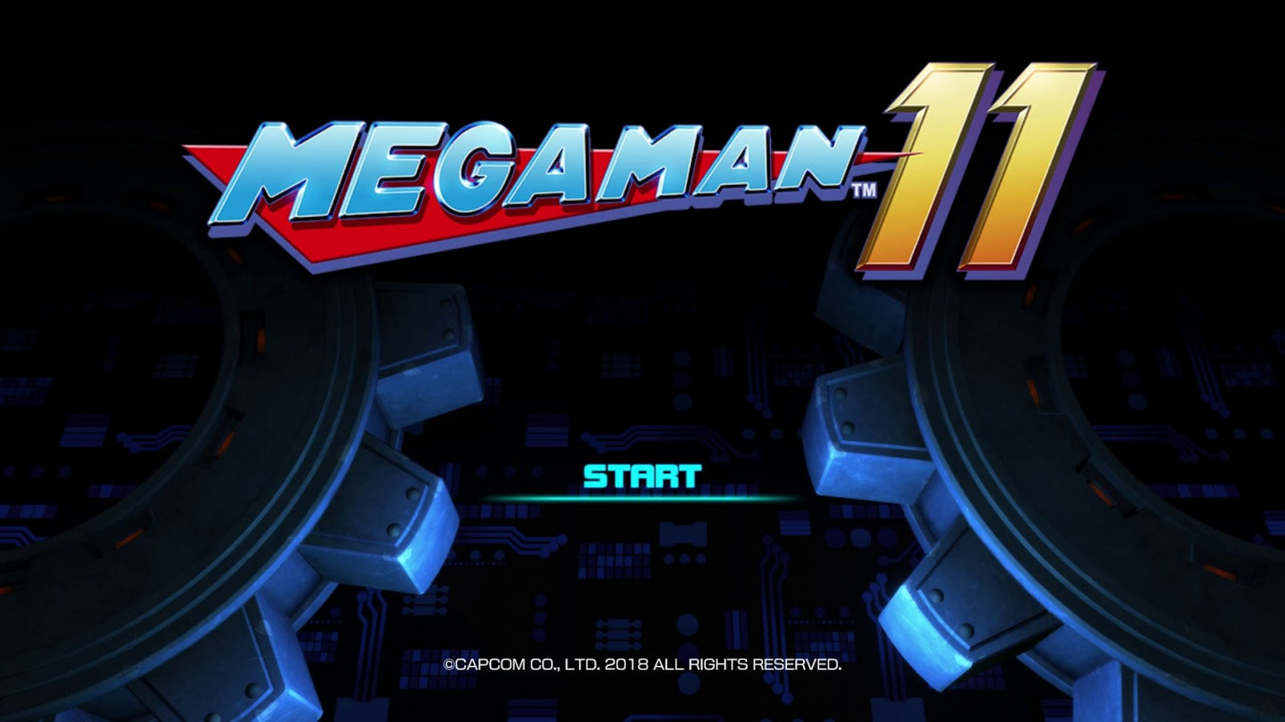 Mega Man 11 title screen for Nintendo Switch (NS) video game